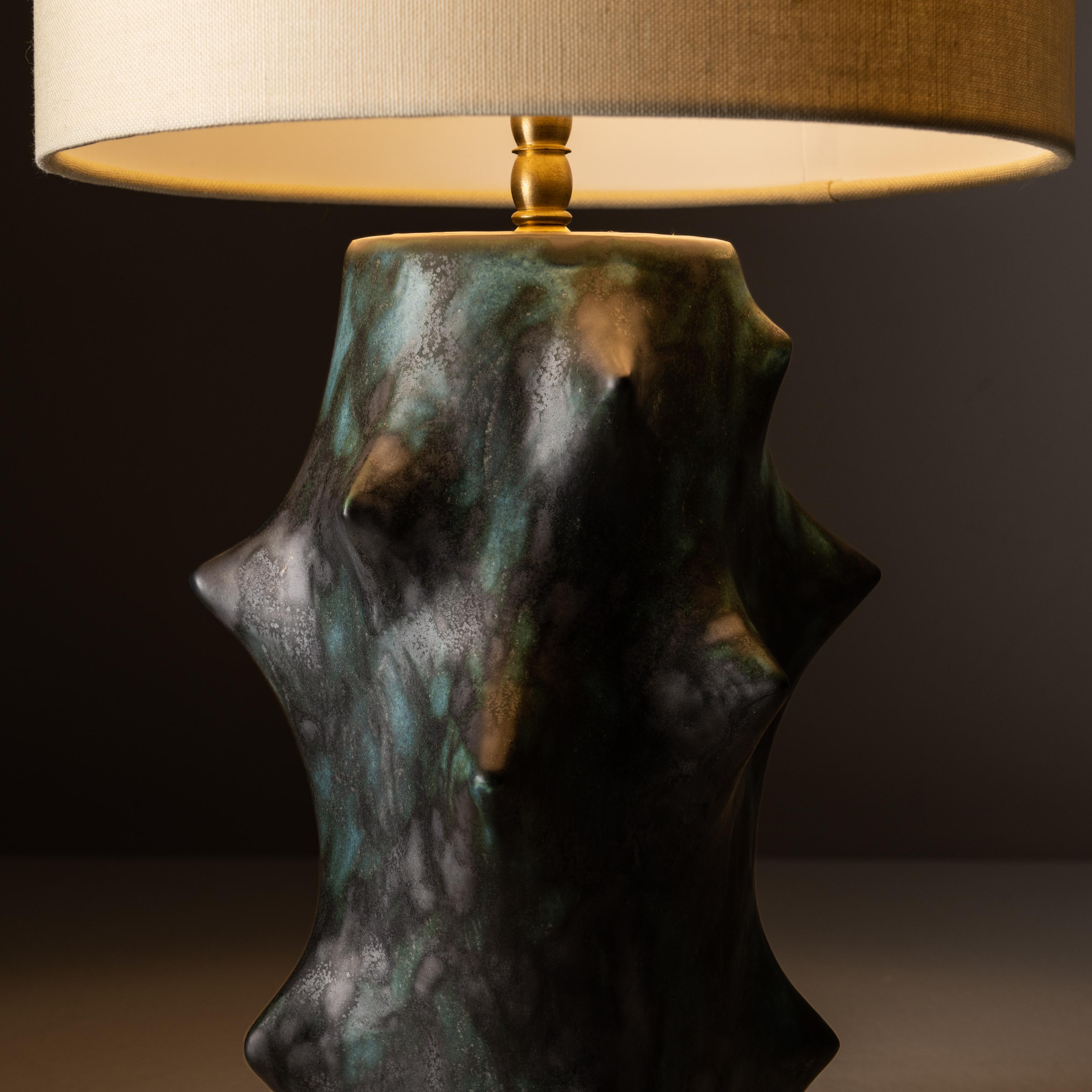 Mid-Century Modern 'Rose Thorn' Table Lamp by Knud Basse for Michael Andersen & Son