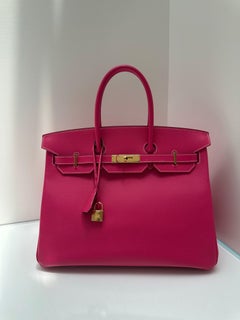 Rose Tyrien 35 Birkin Bag