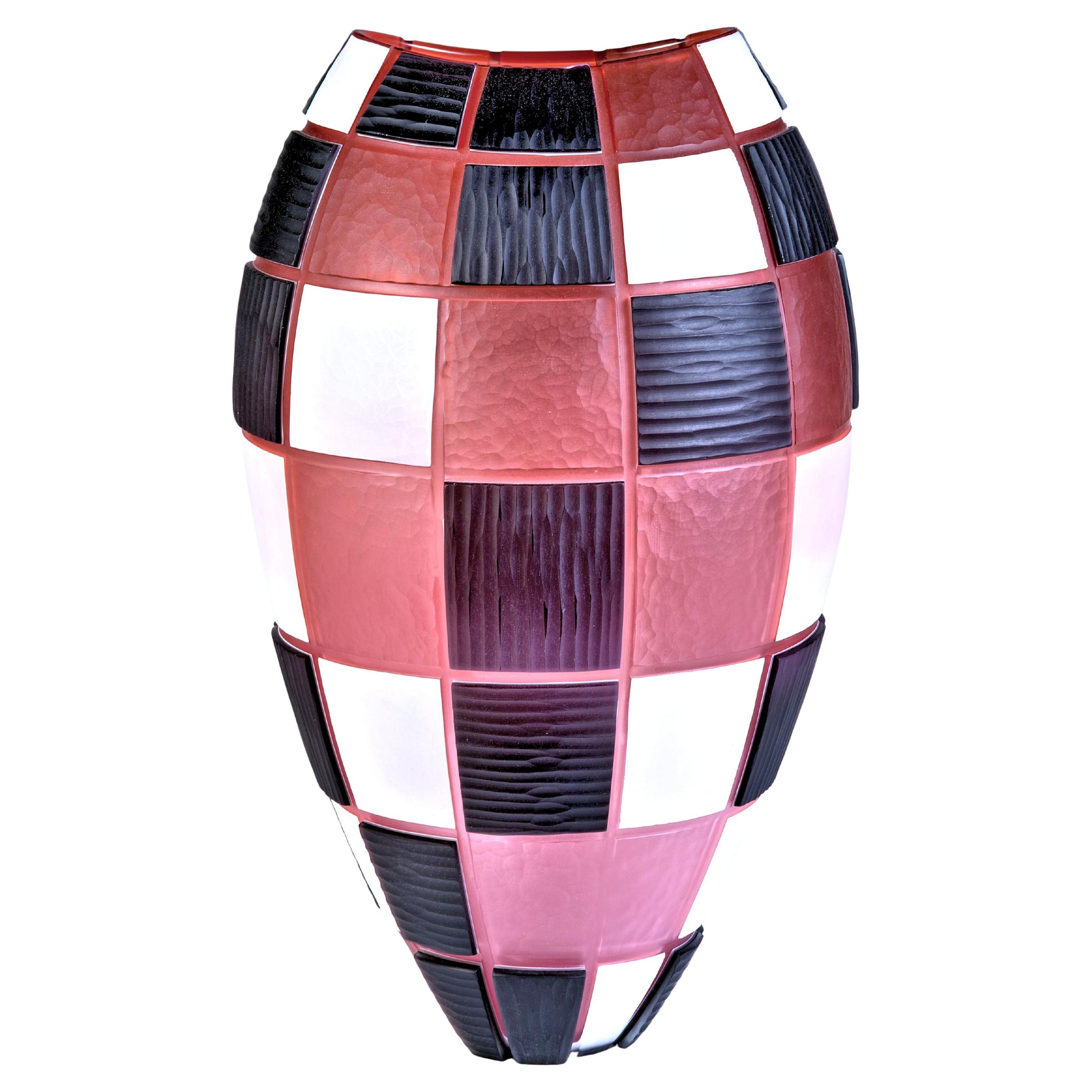 "Rose Urbana" – Unique Studio Glass Sculpture by Guggisberg & Baldwin