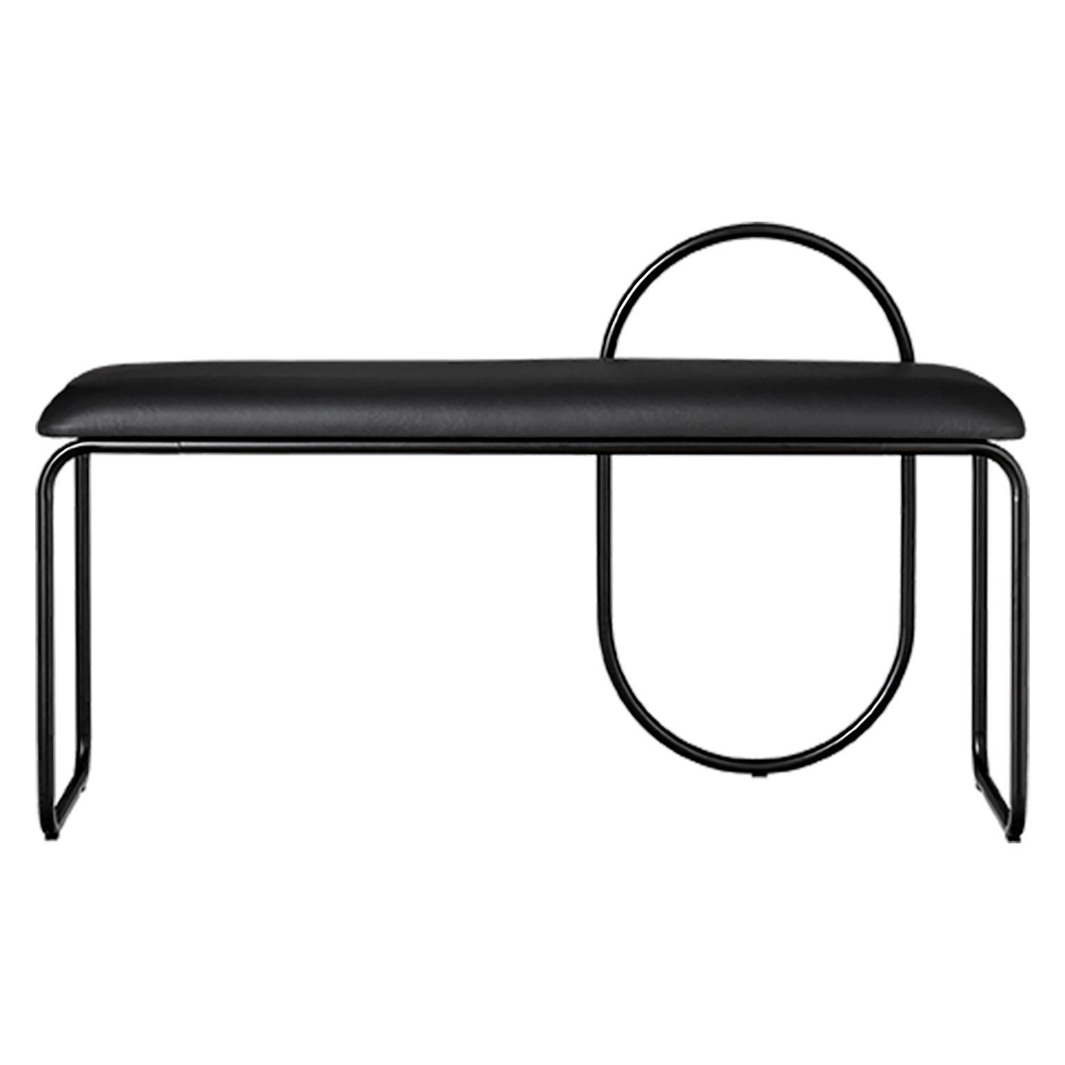 Contemporary Rose Velvet Minimalist Bench