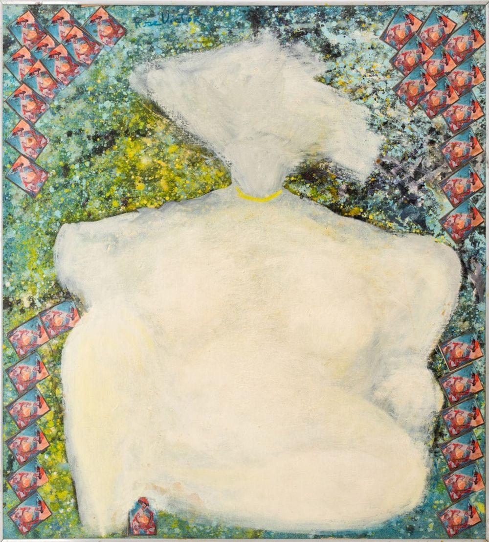 Donna astratta seduta e nuda