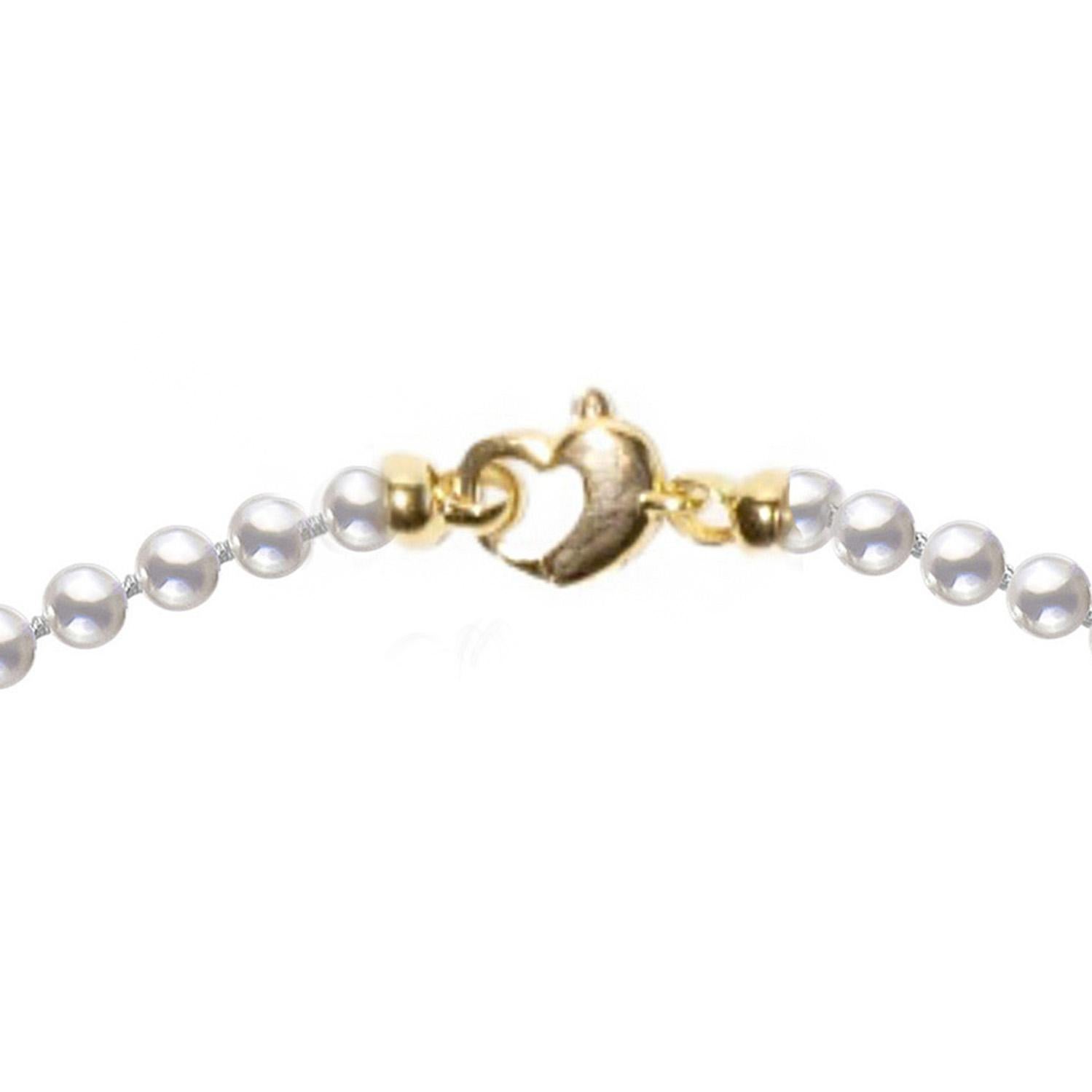 From our Mini Collection. This beautiful 17 inch Akoya cultured pearl necklace is composed 4.0-4.5 mm pearls of lustrous, natural-color pearls featuring a white to cream bodycolor. The pearls are near-round baroque but exhibit a slight organic