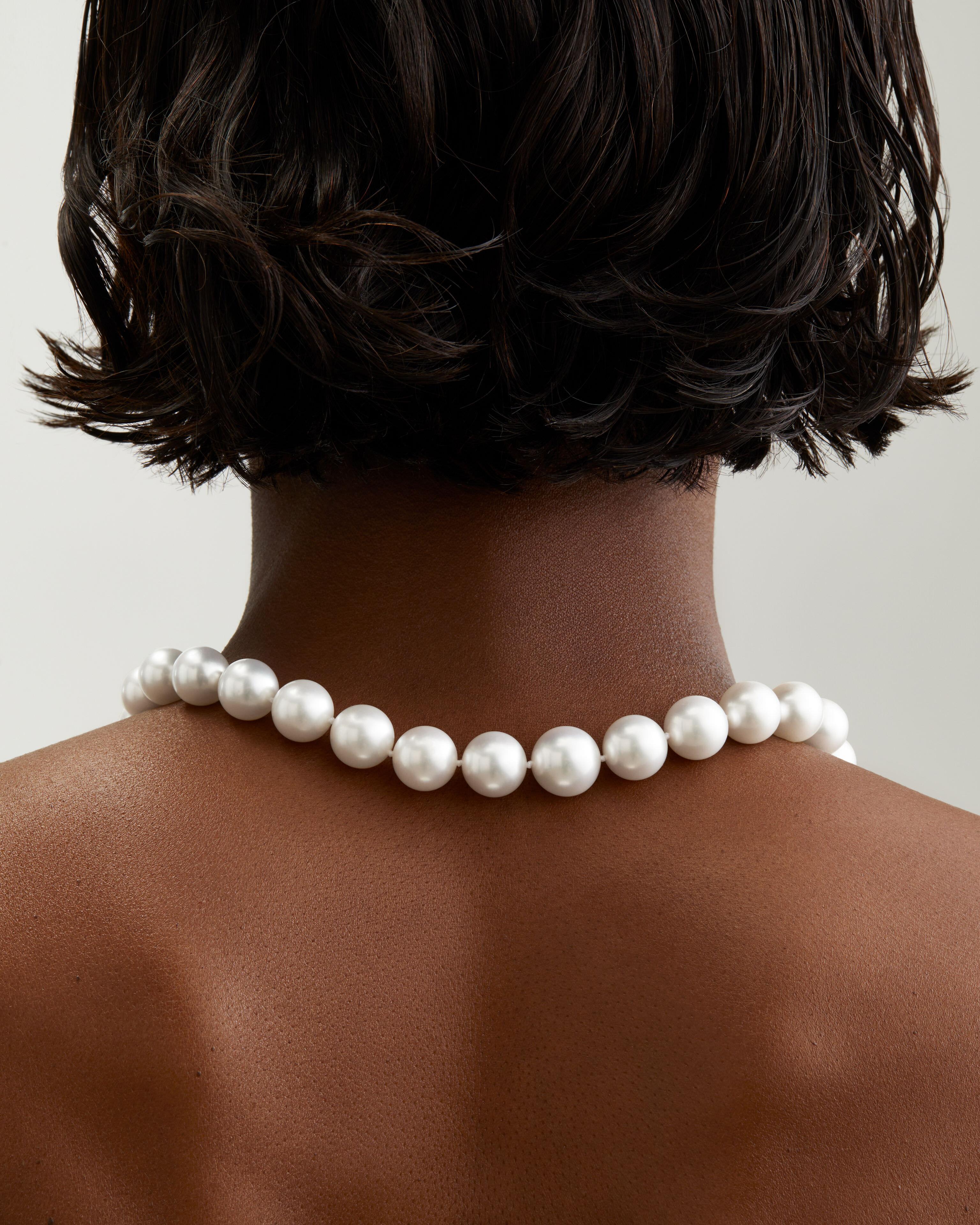 Roseate Jewelry Australische Südsee-Perlenkette aus Roségold mit runder Perlenkette (Rundschliff) im Angebot