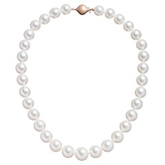 Roseate Jewelry Australian South Sea Round Pearl Necklace in Rose Gold