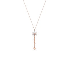 Roseate Jewelry Bloom Wand Pendant in 18k Rose Gold and Mother-of-Pearl