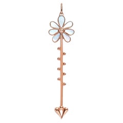 Roseate Jewelry Bloom Wand Pendant in 18k Rose Gold and Mother-of-Pearl