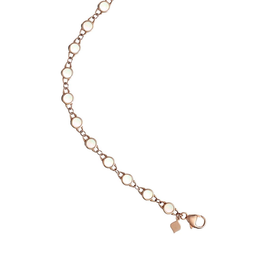 Roseate Jewelry TreasureLock Bracelet nacre 3mm en or rose Neuf - En vente à New York, NY