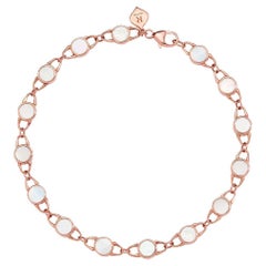Roseate Jewelry TreasureLock Mother-of-Pearl Bracelet 4mm in Rose Gold