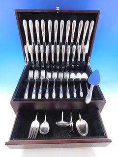 Rosecrest by Alvin Sterling Silver Flatware Set for 12 Service, 66 Pieces