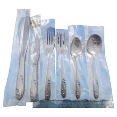 Rosecrest by Alvin Sterling Silver Flatware Set for 8 Service 52 pieces Unused