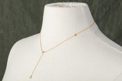 Rosecut Diamond and 22 Karat Gold Y-Necklace