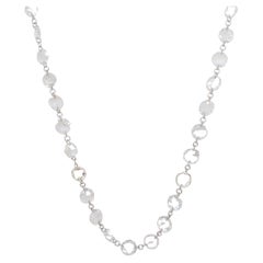 Rosecut Diamond Necklace in 18k White Gold