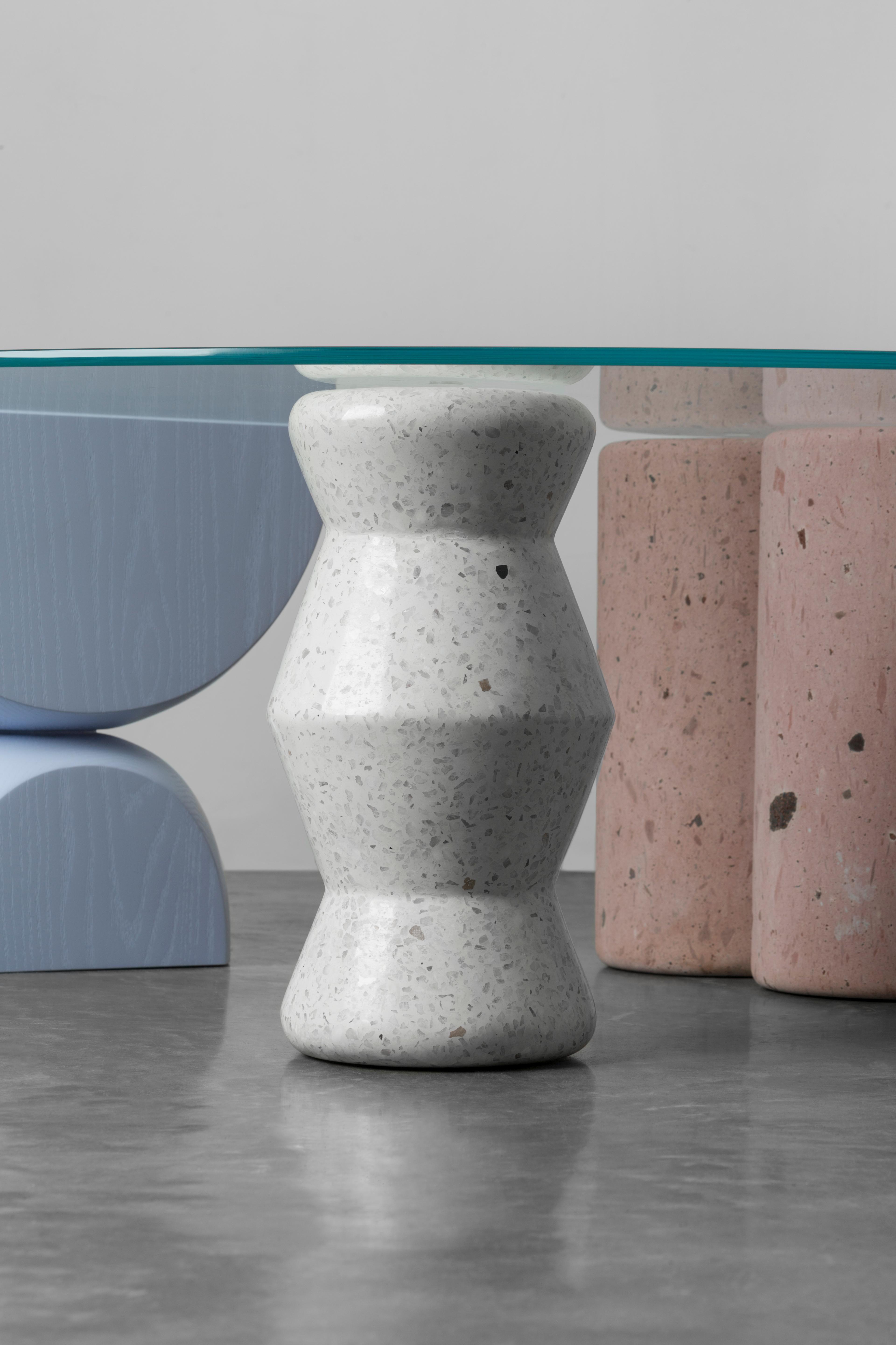 Pierre Bases de table modernes pour table basse en verre cantera florale en vente