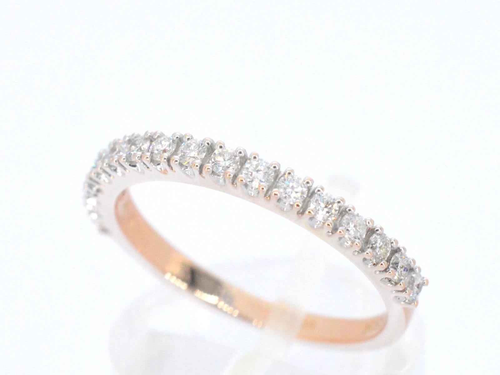 Brilliant Cut Rosegolden ring with champagne colour diamonds