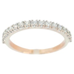 Rosegolden ring with champagne colour diamonds