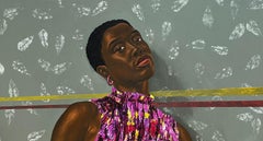 Zwischen den Zeilen -21. Jahrhundert, Zeitgenössisch, Figurativ, Afrika Fabrice, Frauen