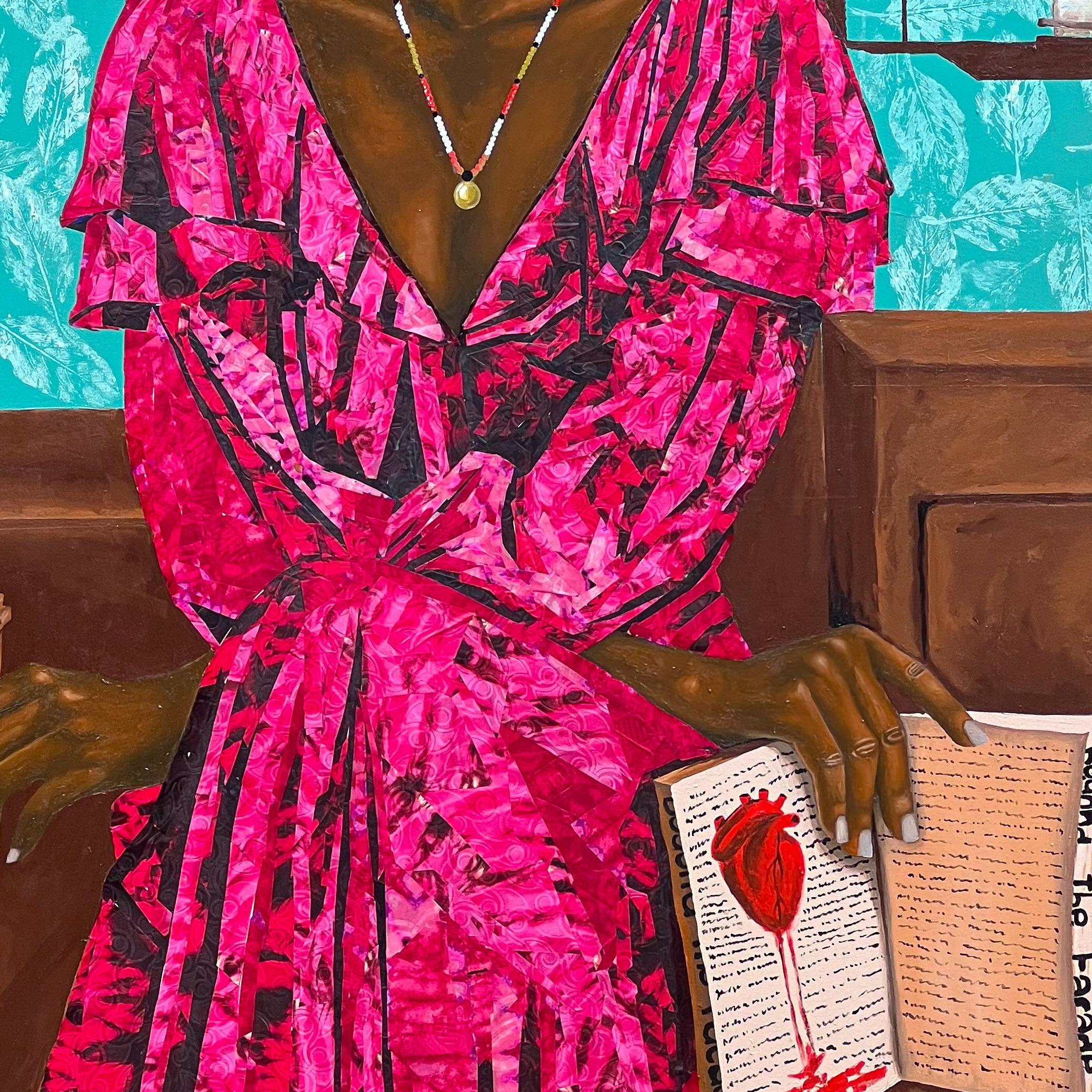 Jenseits der Fassade -21. Jahrhundert, Zeitgenössisch, Figurativ, Afrika Fabrice, Frauen im Angebot 2