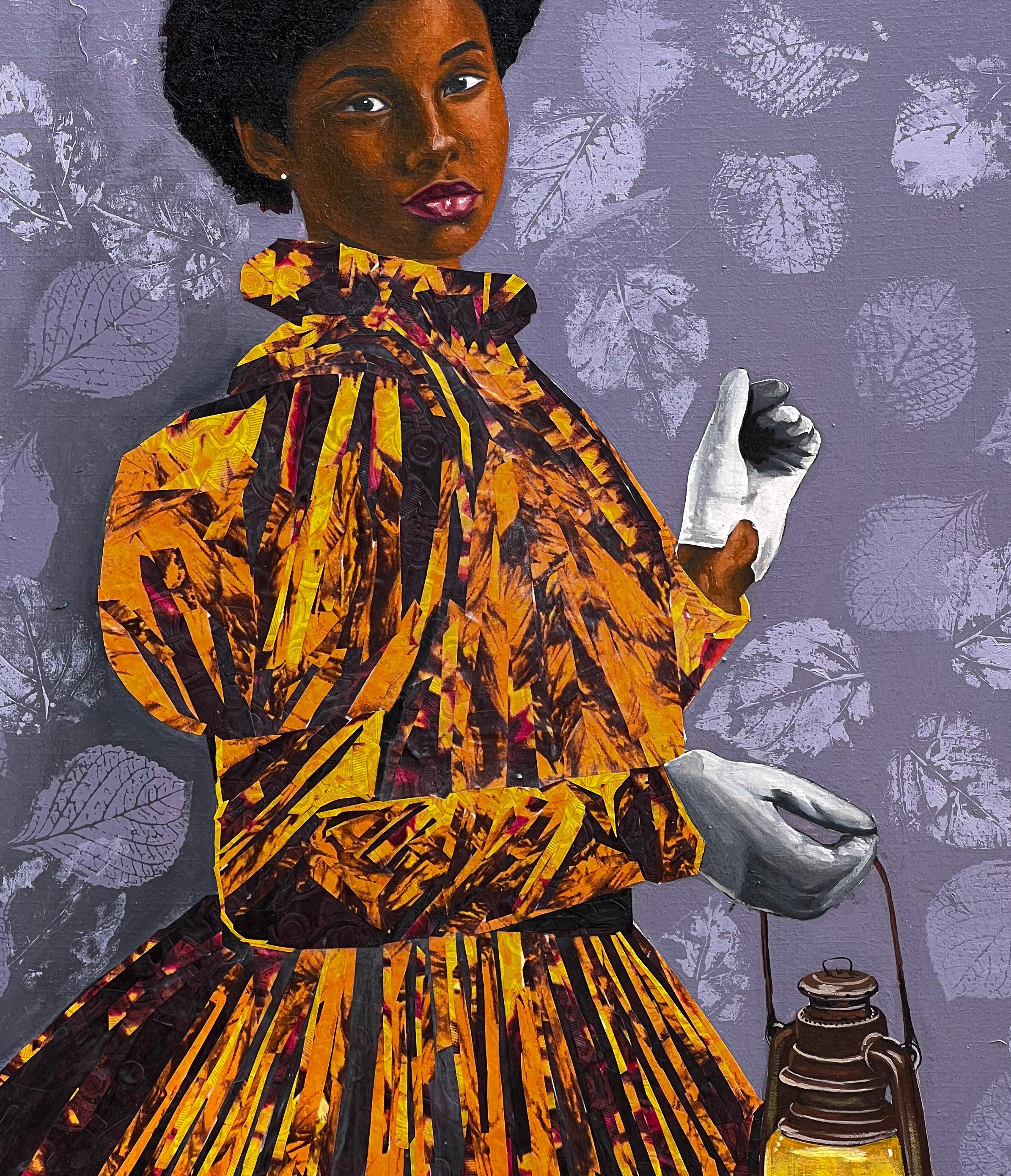 Illuminating Hope - 21. Jahrhundert, Contemporary, Figurativ, Women Africa Fabrics im Angebot 1