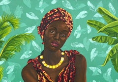 Serene Solitude (A Lady's Retreat) - Zeitgenössisches Frauenporträt des 21. Jahrhunderts