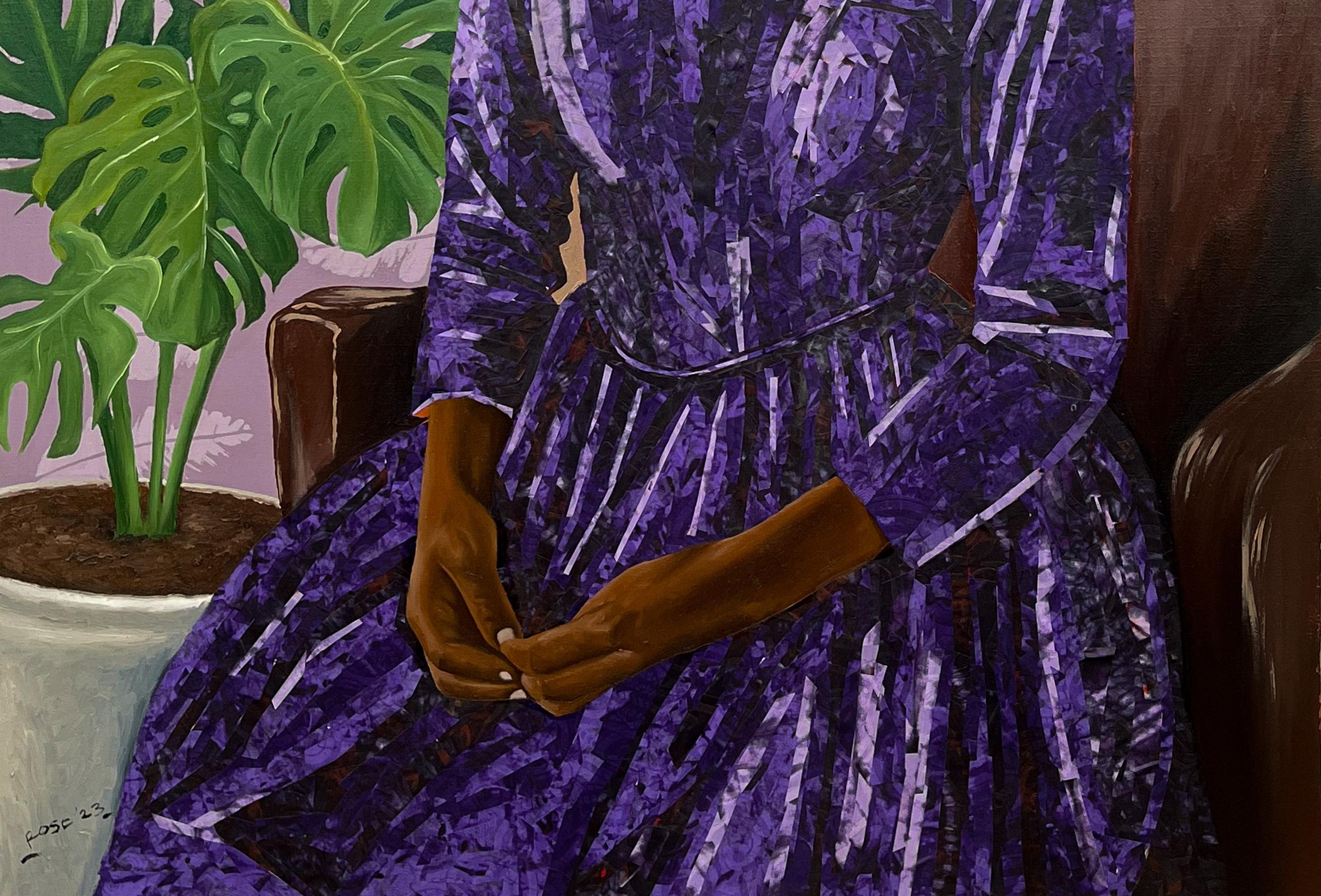 Strength Within Me 2 - 21st Century, Contemporary, Figurative, Africa Fabrics For Sale 1