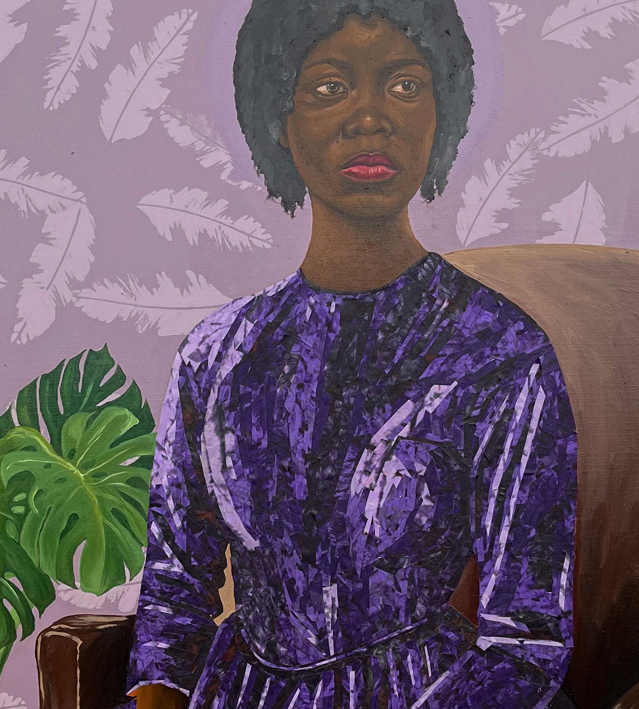 Strength Within Me 2 - 21st Century, Contemporary, Figurative, Africa Fabrics For Sale 2