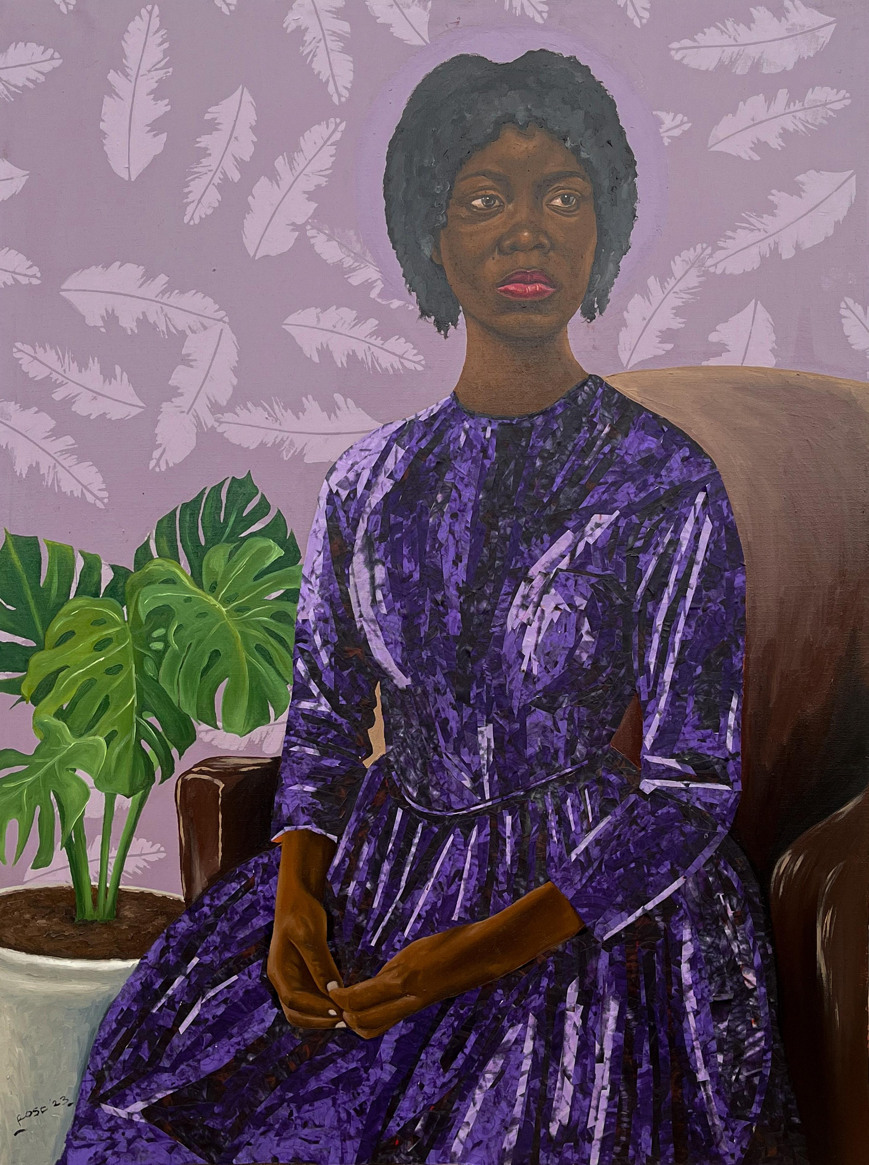 Strength Within Me 2 - 21st Century, Contemporary, Figurative, Africa Fabrics