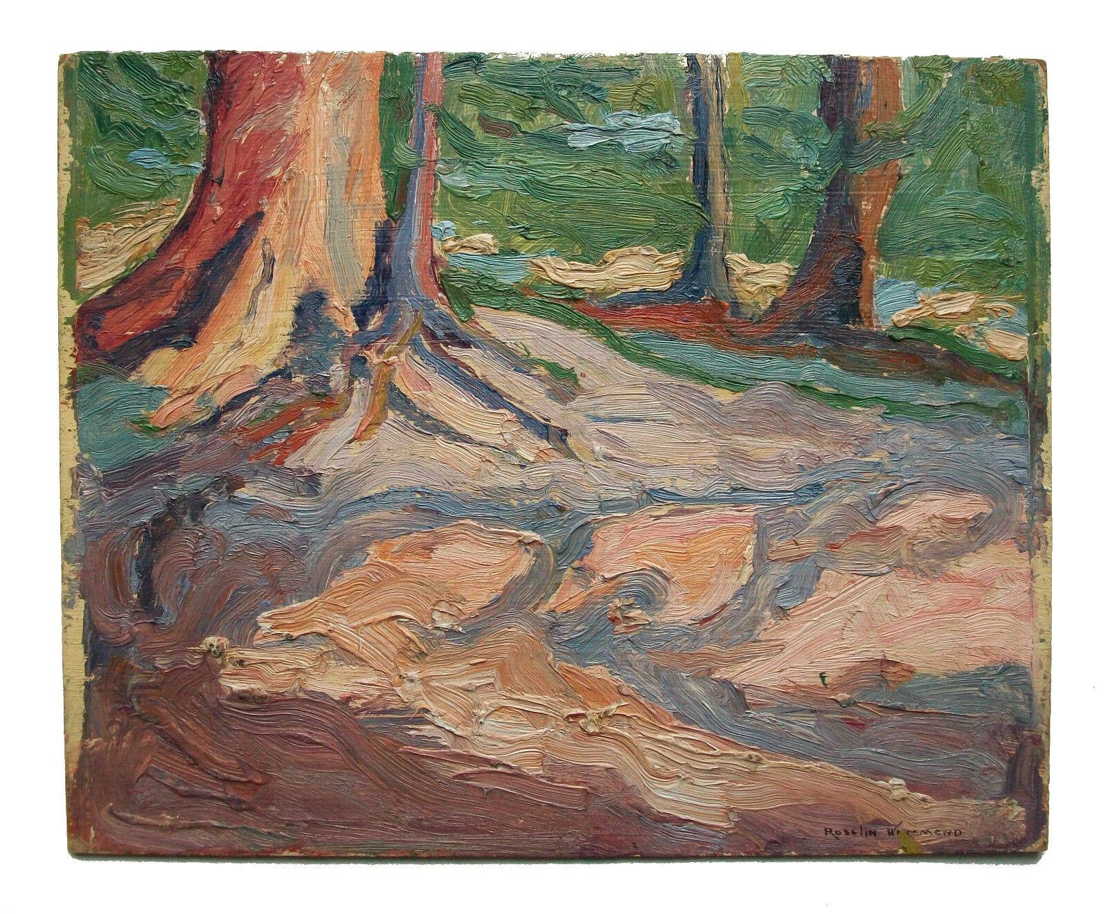 Hand-Painted Roselin Hammond, Canadian Impressionist Oil Painting, Early 20th Century For Sale