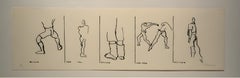 5 vignettes de danseurs sans titre (signées)