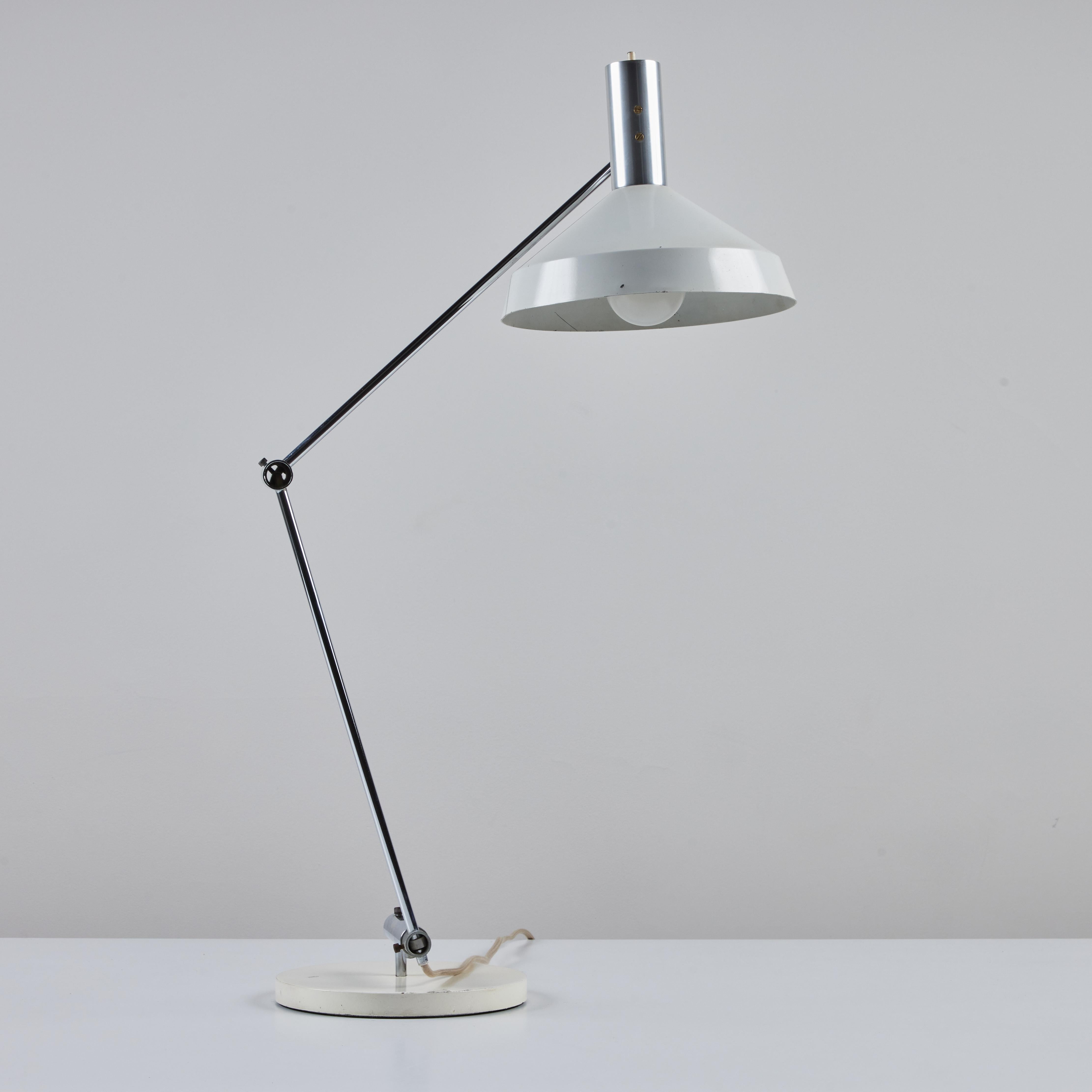 Chrome Rosemarie & Rico Baltensweiler Articulating Table Lamp For Sale