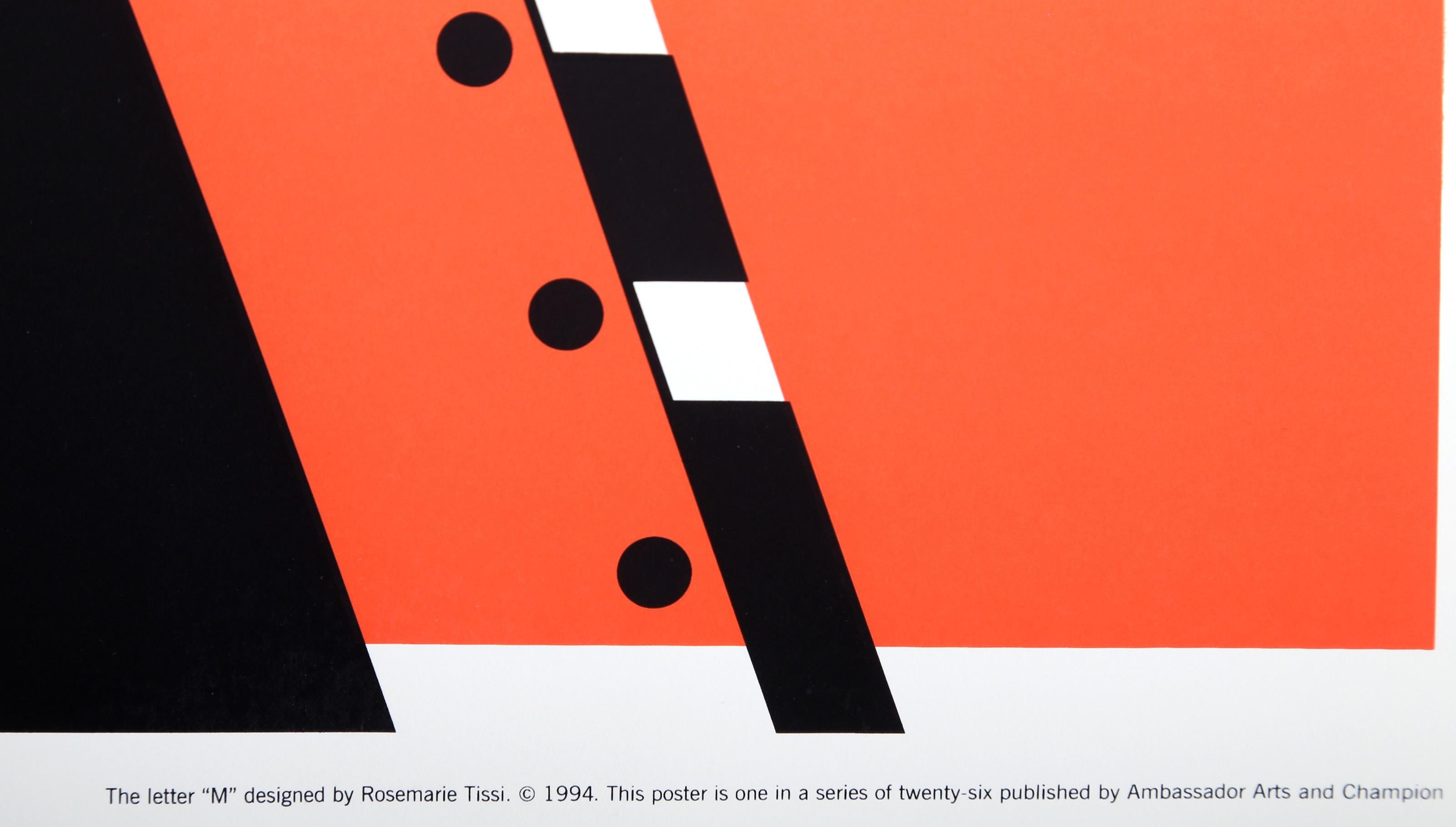 The Letter M, Pop Art Screenprint by Rosemarie Tissi For Sale 2