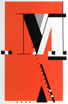 The Letter M, Pop Art Screenprint by Rosemarie Tissi