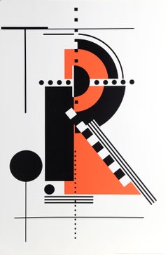 Der Buchstabe R, Pop-Art-Siebdruck von Rosemarie Tissi