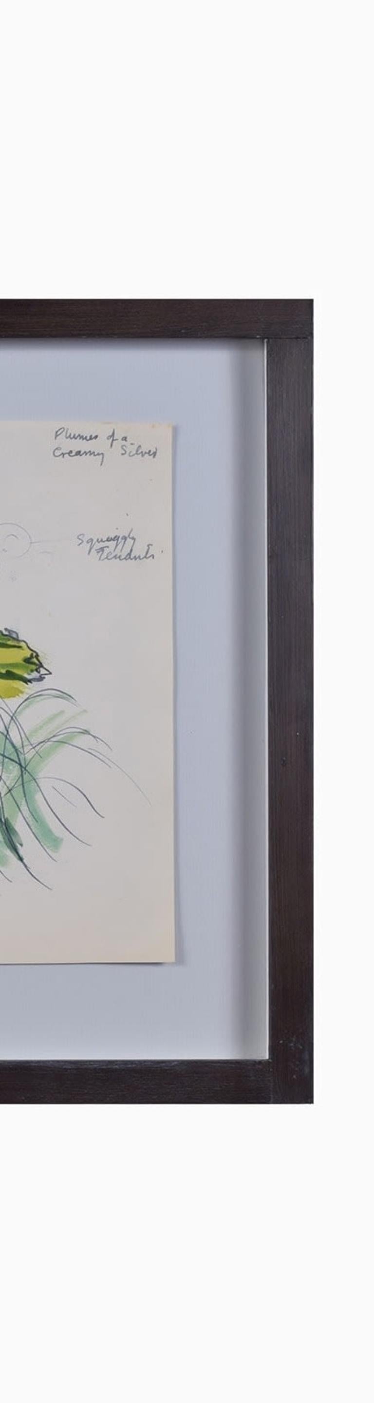 Pittura Rosemary Ellis, Pennacchi d'argento cremoso in vendita