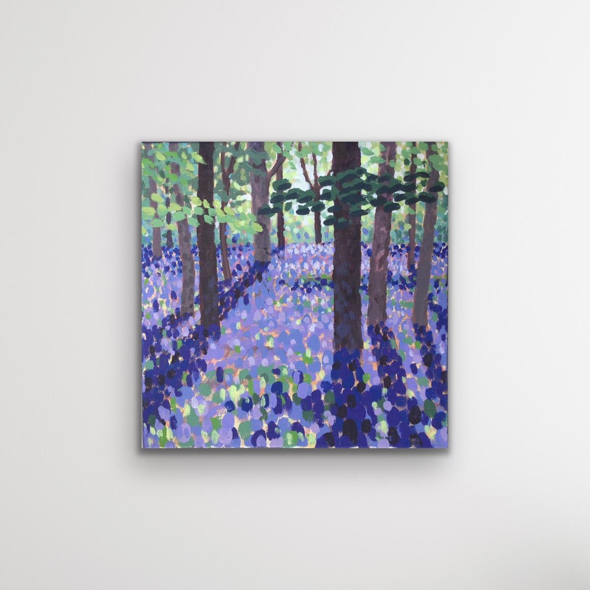 Bluebell woods 1 is an original painting by Rosemary Farrer. At this time of year I head for the woods to paint the bluebells. The colours are very hard to capture, not quite purple, not quite blue, photographs don't quite do them justice. This is