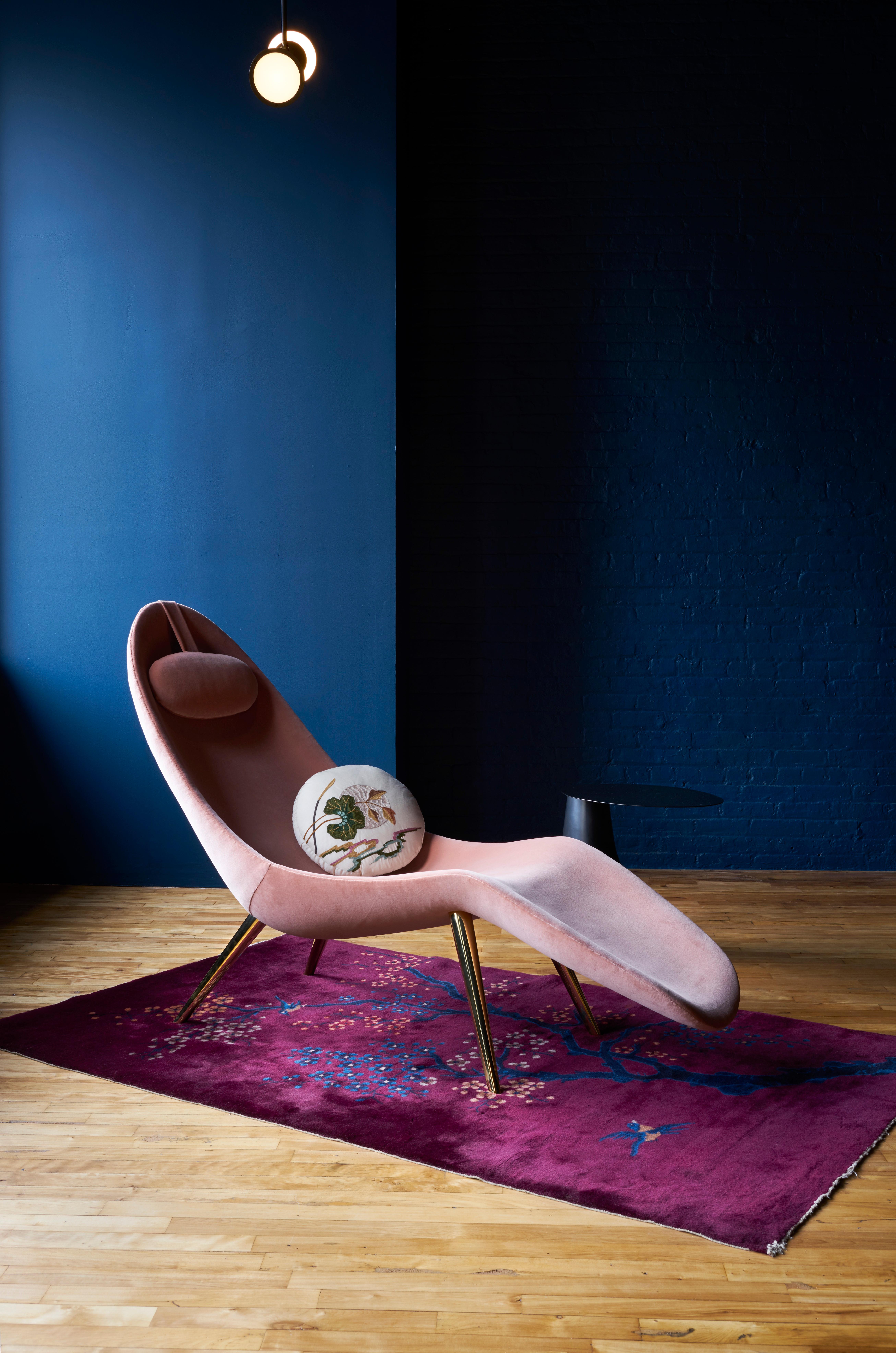 Fiberglass Rosemary Hallgarten Pebble Boucle Pause Chaise Lounge by Konekt Furniture
