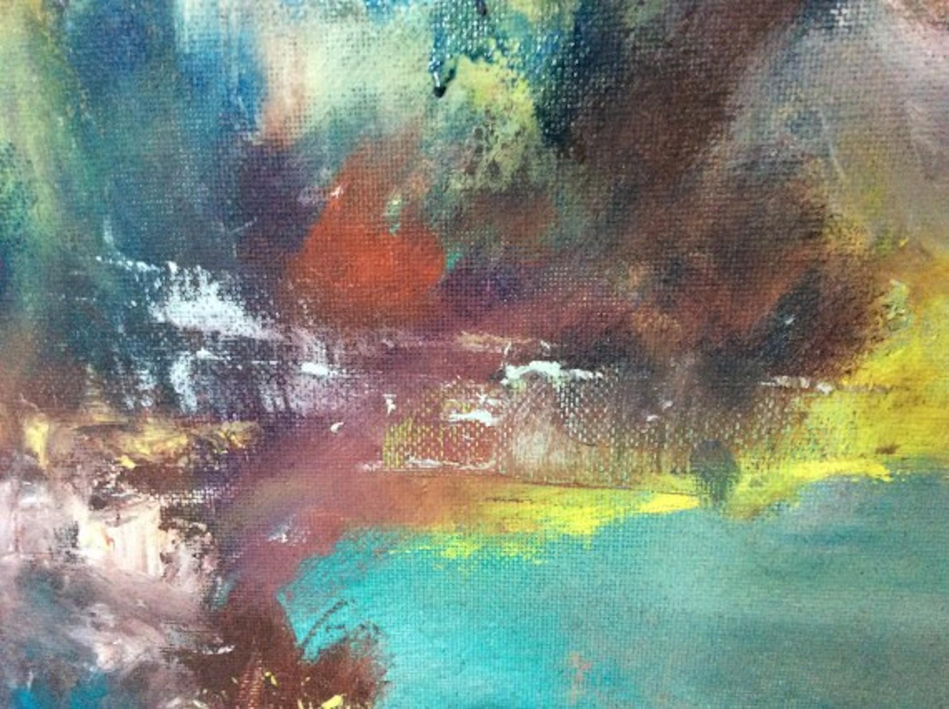 Tramonto sul lago, Rosemary Houghton, Pittura originale, Opera d'arte astratta in vendita 4