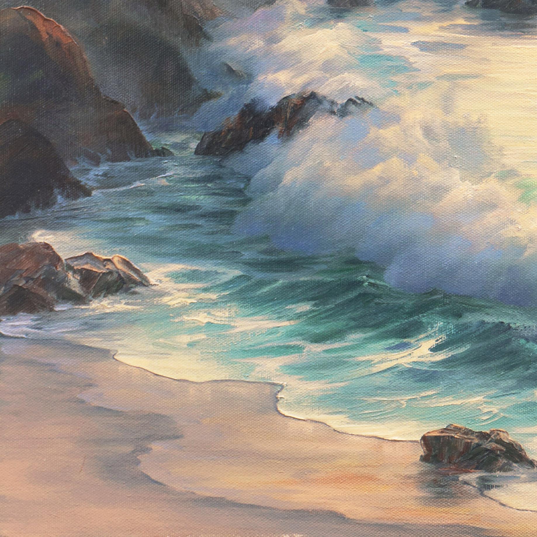 Signed lower right, 'Rosemary Miner' (American, 20th century) and painted circa 1995. 
Previously with: Gallery Americana, Carmel, California
Framed dimensions: 28 x 3 x 24 inches

This listed California woman artist has devoted her career to