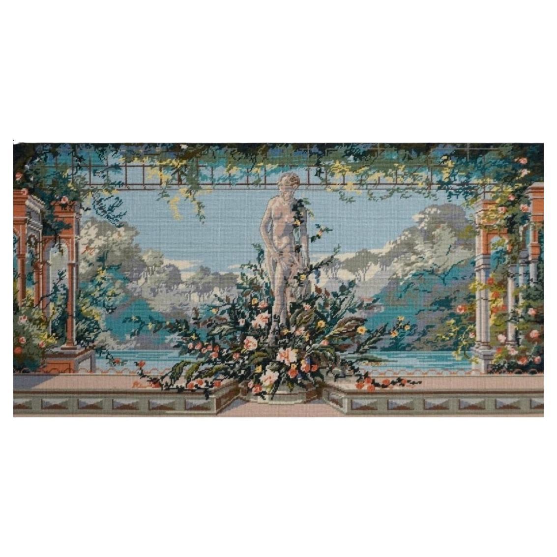 Rosemary Pipkin Jackson (American 20th C.), Classical Scene, Needlework Frame For Sale