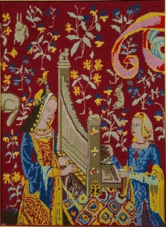 Rosemary Pipkin Jackson (American 20th C), Excerpt Unicorn Tapestry, Needlework