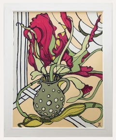 Rosemary Ziar (1919-2003) - Acrylique du 20e siècle, la cruche tachetée