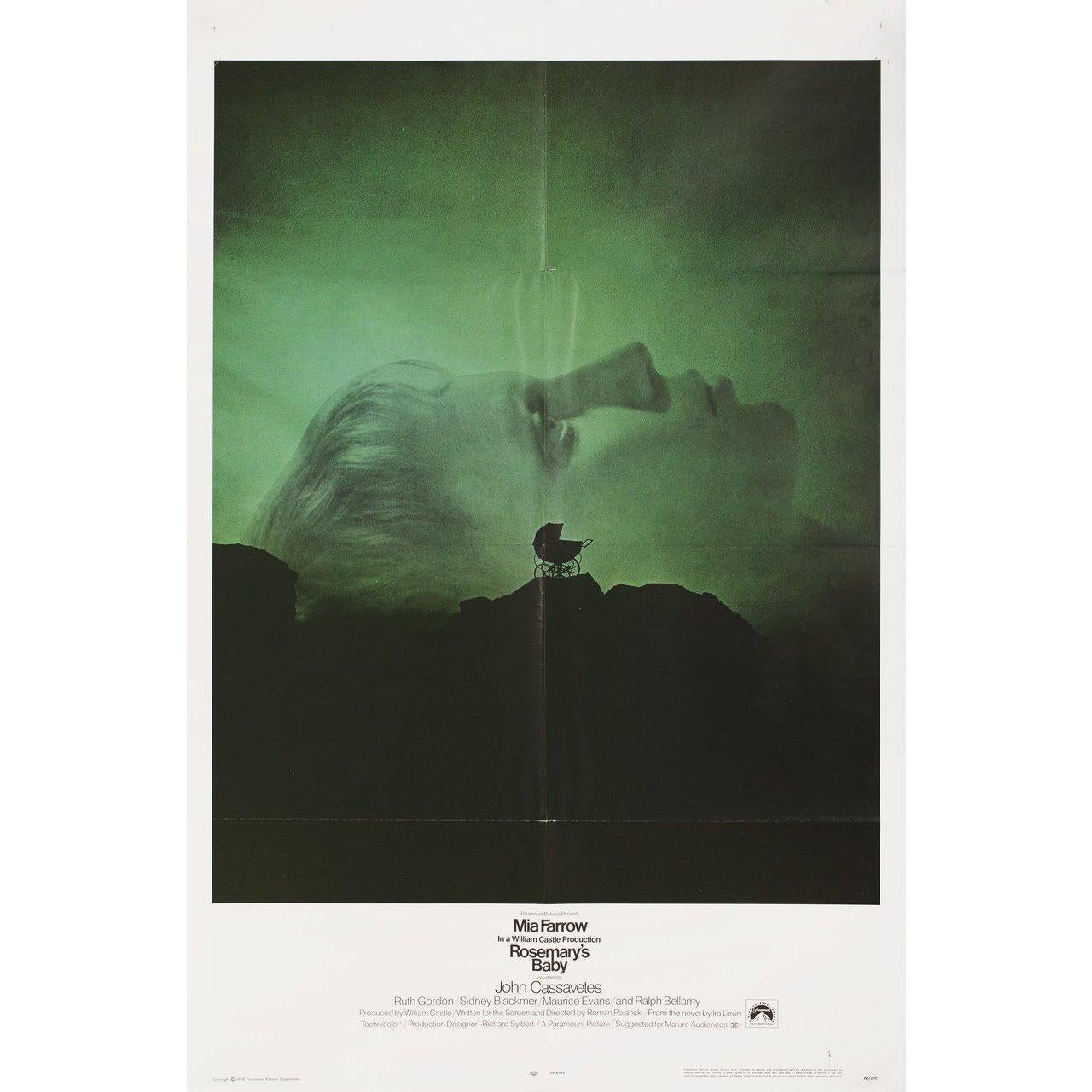 Rosemary's Baby 1968 U.S. One Sheet Film Poster In Fair Condition In New York, NY