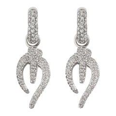 Rosenblat Earrings in 18 Karat White Gold with Diamonds of 2.12 Carat