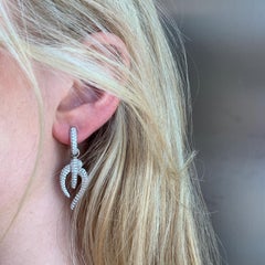 Rosenblat Earrings in 18 Karat White Gold with Diamonds of 2.12 Carat