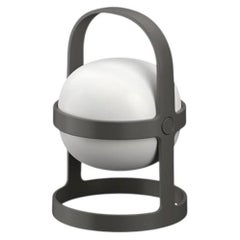 Rosendahl „Soft Spot“ runde Solar-LED-Lampe, schiefergrau, 9,8 in H