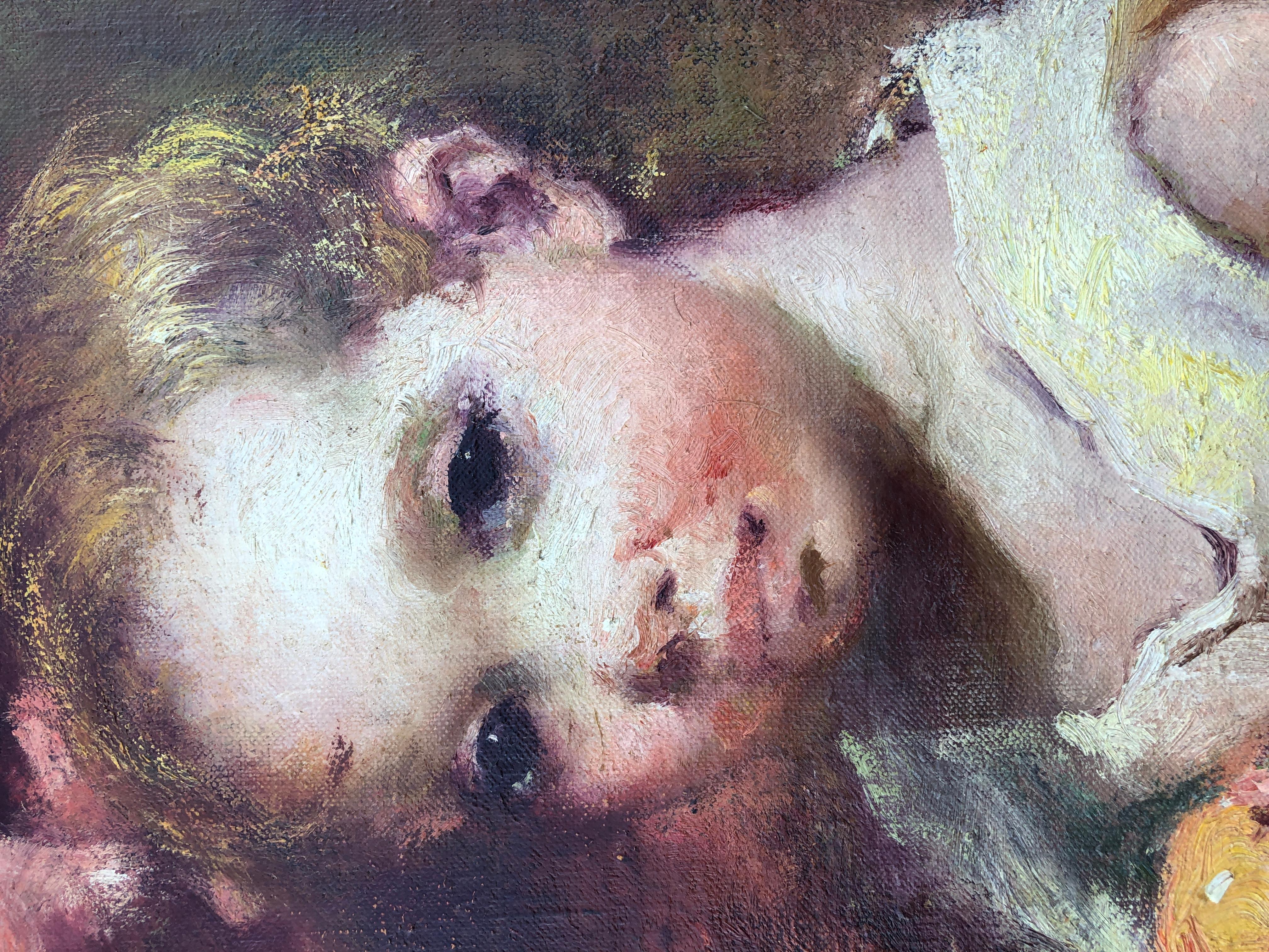 Autore: Rosendo González Carbonell
Titolo: Mother & Child
Tecnica: Olio su tela
Stile: Figurativo con elementi di Romanticismo e Realismo
Dimensioni: 24 x 20 pollici (26,4 x 22 pollici inclusa la cornice)
Data: anni '60
Condit: Buone condizioni, con