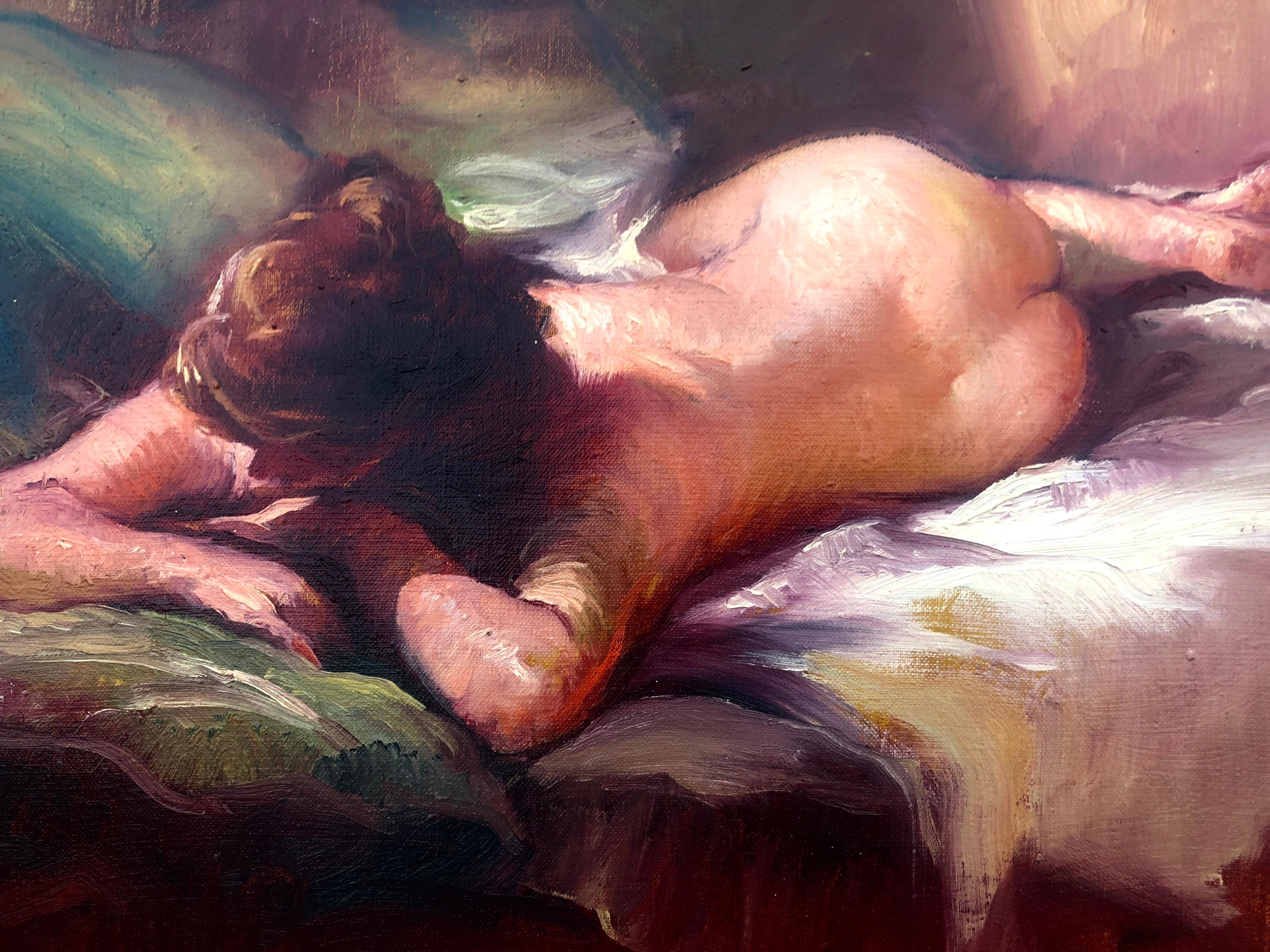 Sensuality Female Nude oil on canvas painting 2