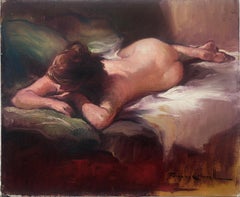 Sensuality Female Nude oil on canvas painting