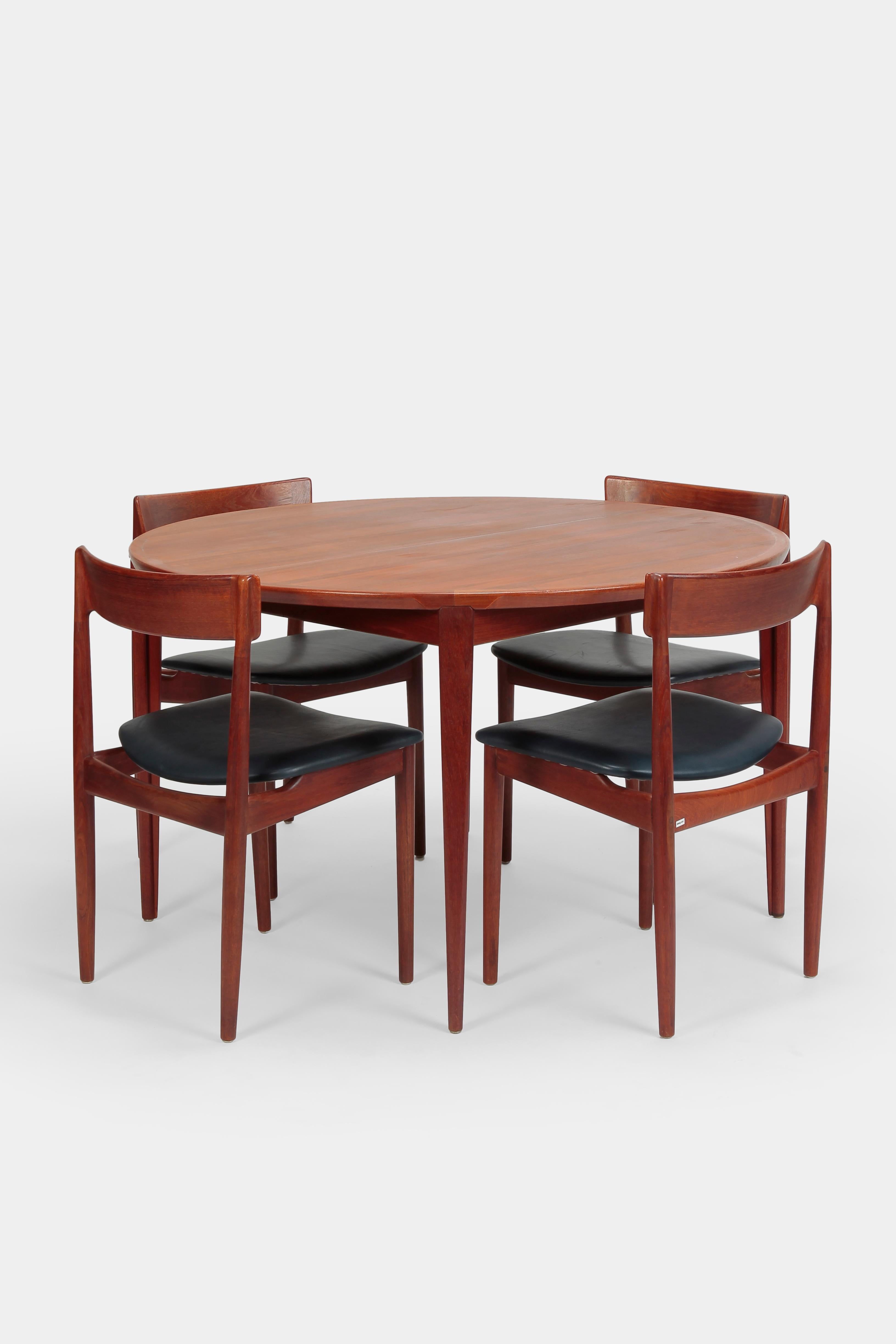 Mid-20th Century Rosengren Hansen Dining Table and 6 Chairs, 1960s