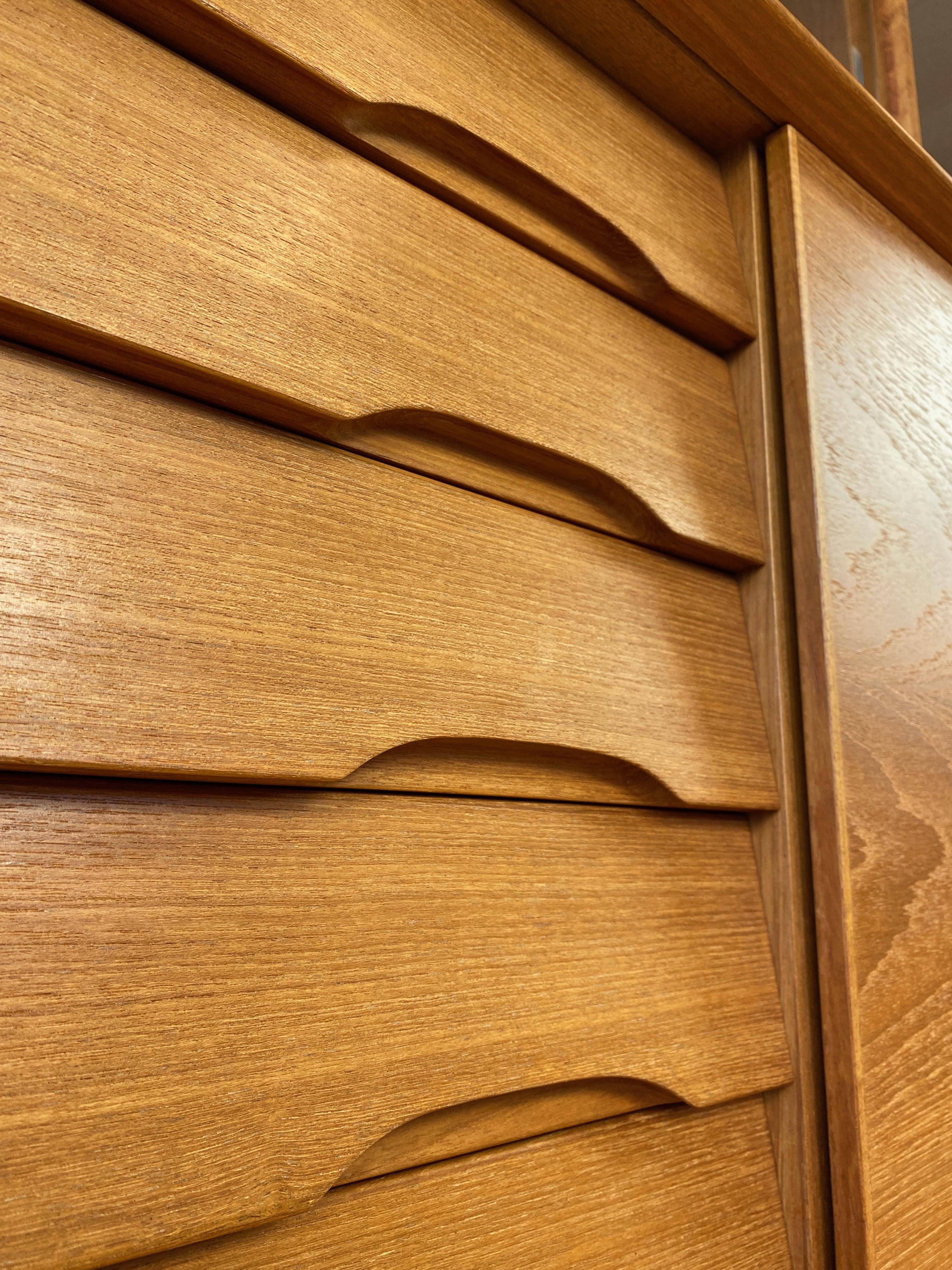 Rosengren Hansen for Dyrlund Danish Modern Teak Sideboard and Hutch, 1960s  a 1