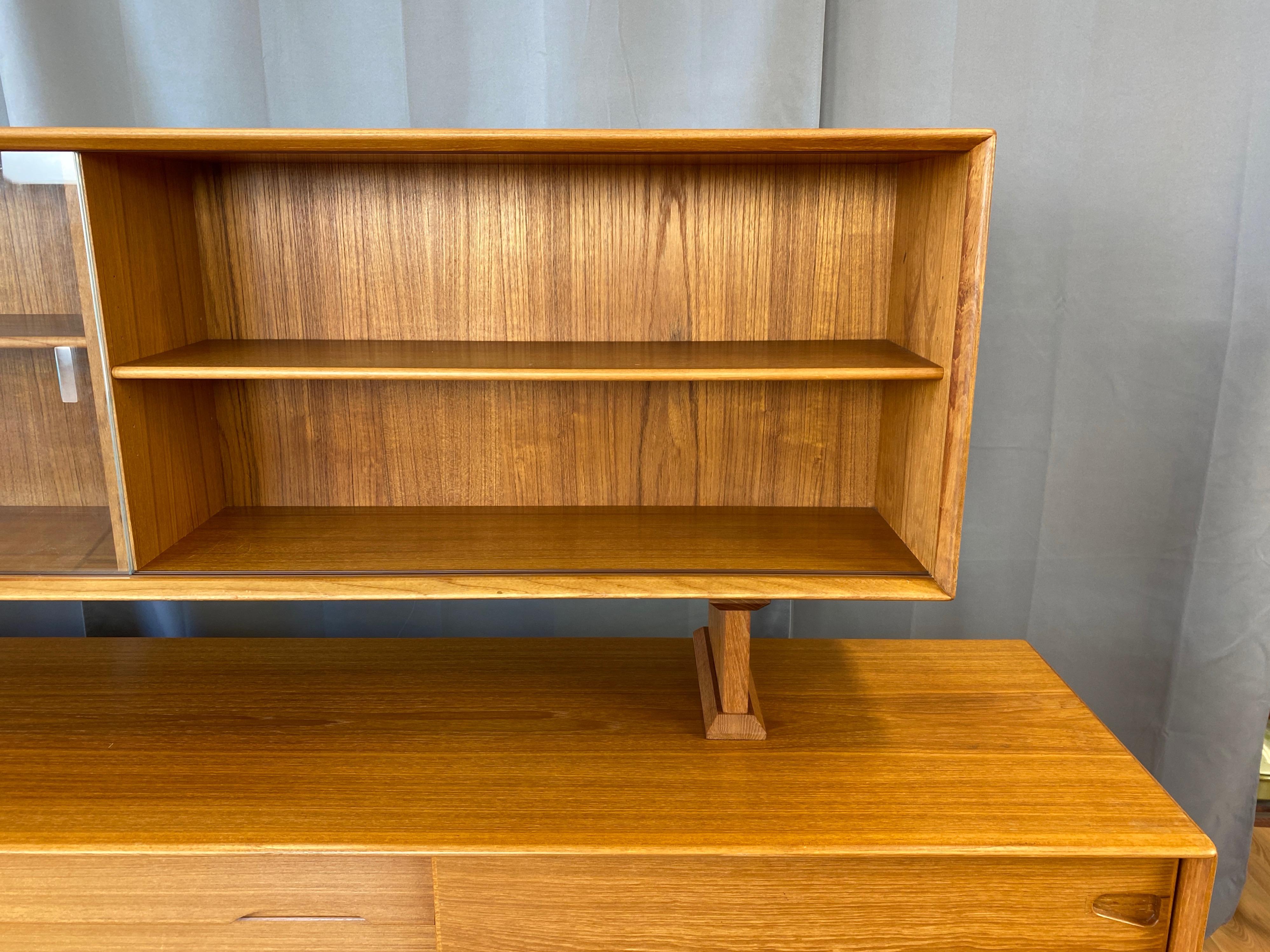 Rosengren Hansen for Dyrlund Danish Modern Teak Sideboard and Hutch, 1960s  a 4